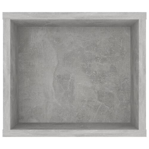Væghængt tv-bord 100x30x26,5 cm konstrueret træ betongrå