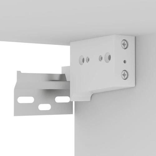 Væghængt tv-bord 102x35x35 cm konstrueret træ hvid