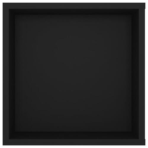 Væghængt tv-bord 102x35x35 cm konstrueret træ sort