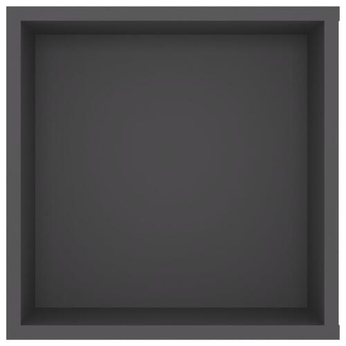 Væghængt tv-bord 102x35x35 cm konstrueret træ grå