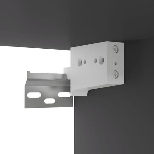 Væghængt tv-bord 102x35x35 cm konstrueret træ grå