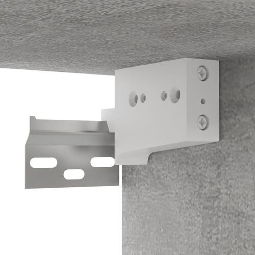 Væghængt tv-bord 102x35x35 cm konstrueret træ betongrå
