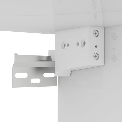 Væghængt tv-bord 102x35x35 cm konstrueret træ hvid højglans