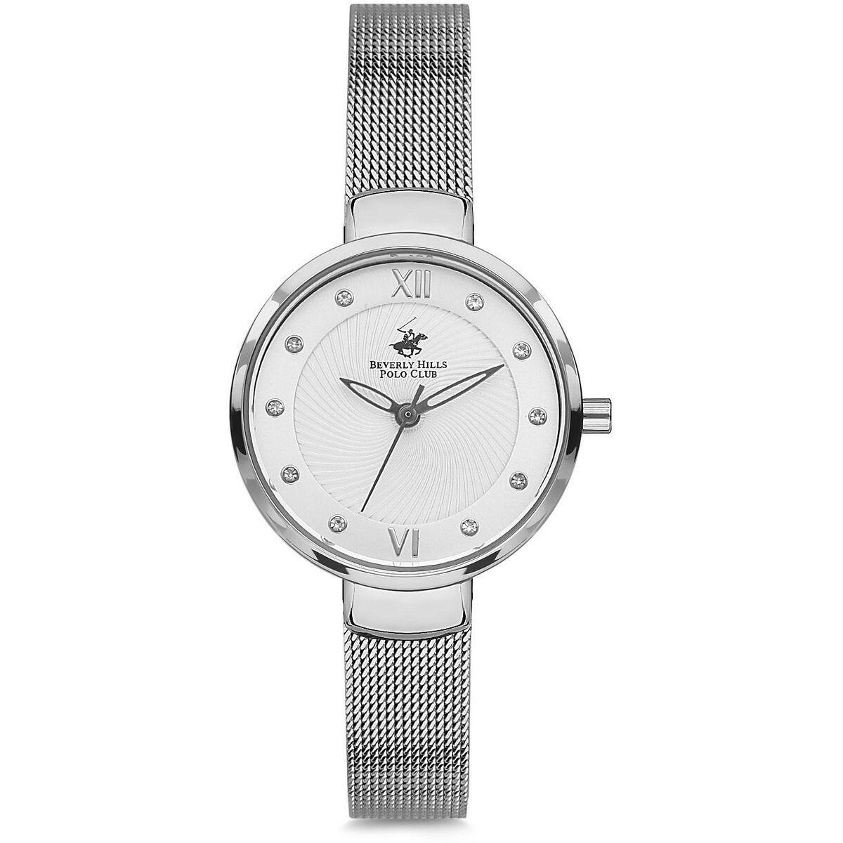 Dameur Beverly Hills Polo Club BH2117-01 - kvarts armbåndsur med meshrem