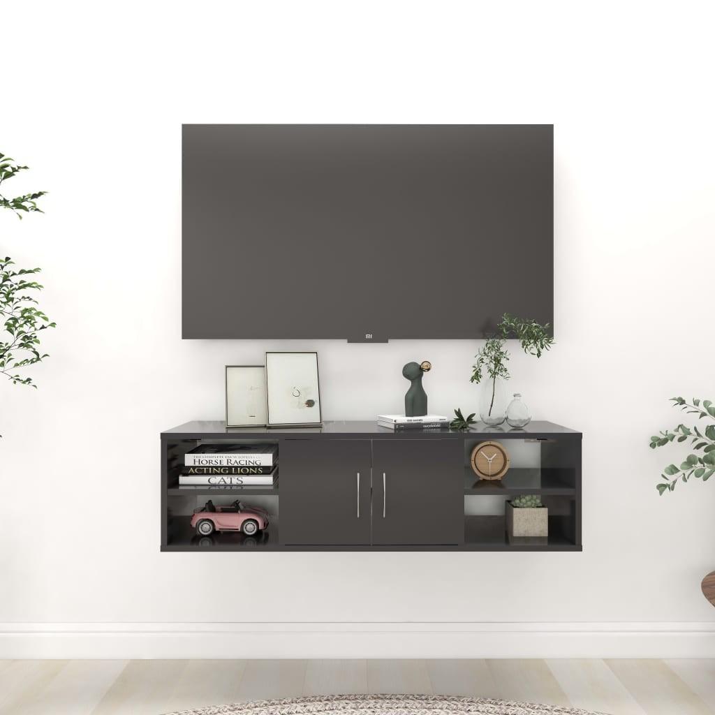 Væghylde 102x30x29 cm konstrueret træ grå
