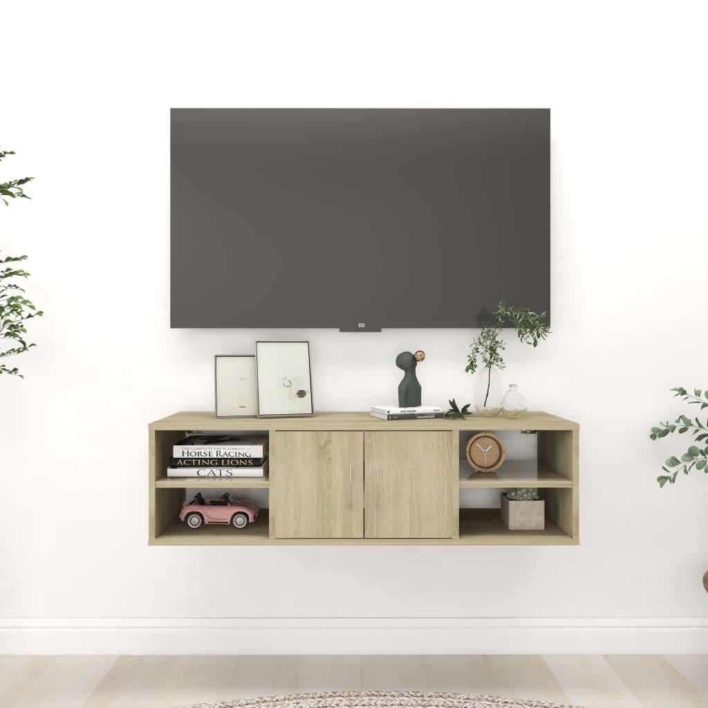 Væghylde 102x30x29 cm konstrueret træ sonoma-eg