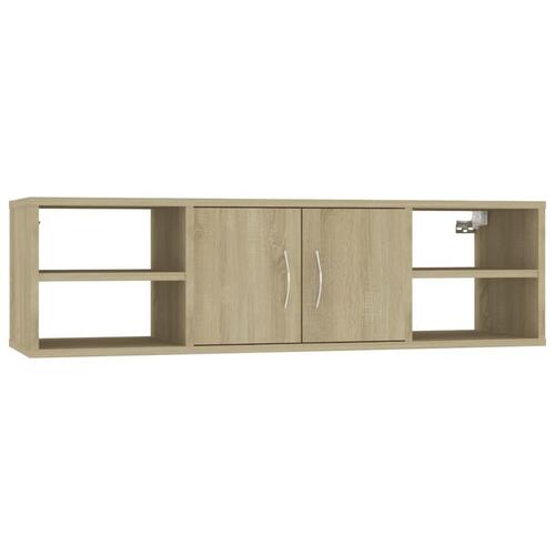 Væghylde 102x30x29 cm konstrueret træ sonoma-eg
