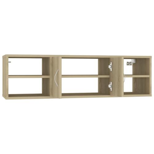 Væghylde 102x30x29 cm konstrueret træ sonoma-eg