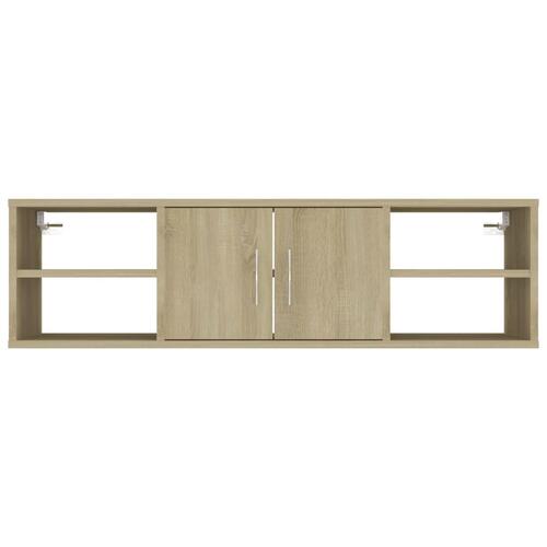 Væghylde 102x30x29 cm konstrueret træ sonoma-eg