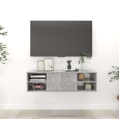 Væghylde 102x30x29 cm konstrueret træ betongrå