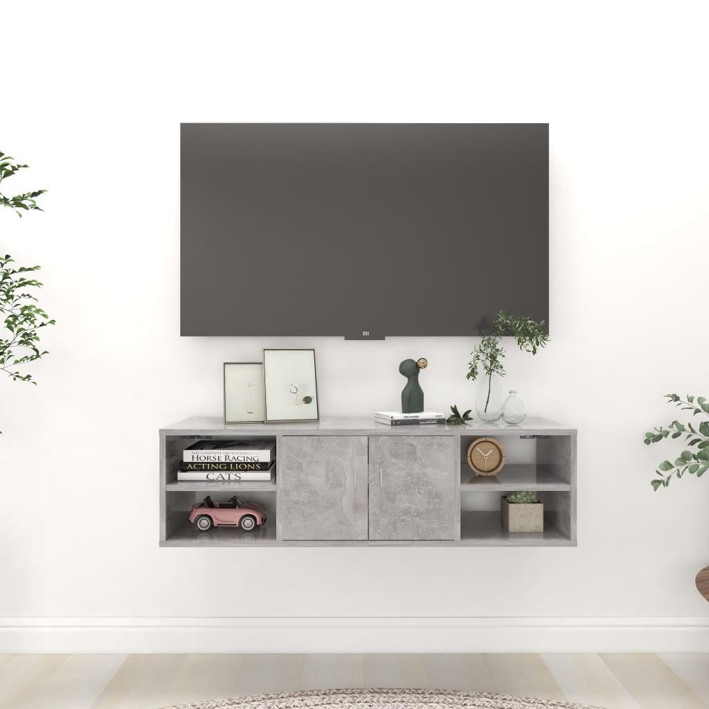 Væghylde 102x30x29 cm konstrueret træ betongrå