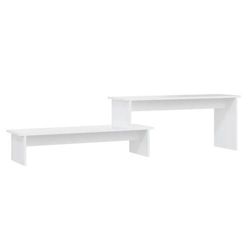 Tv-bord 180x30x43 cm konstrueret træ hvid