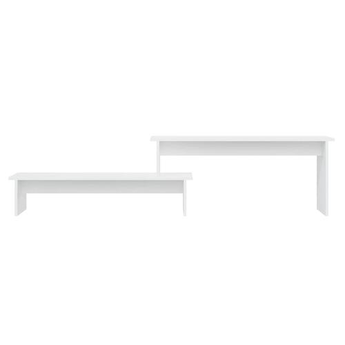 Tv-bord 180x30x43 cm konstrueret træ hvid