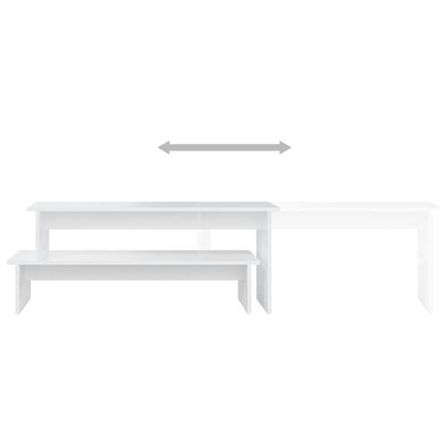 Tv-bord 180x30x43 cm konstrueret træ hvid