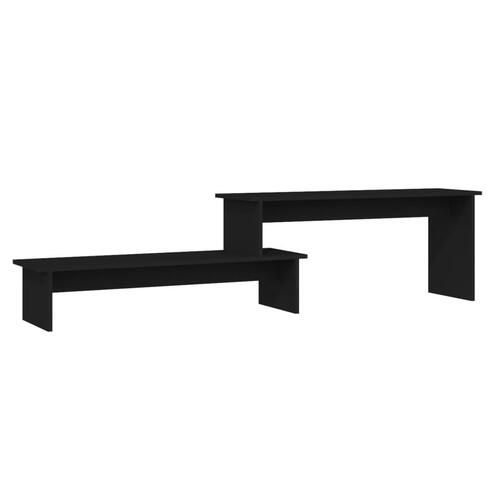 Tv-bord 180x30x43 cm konstrueret træ sort