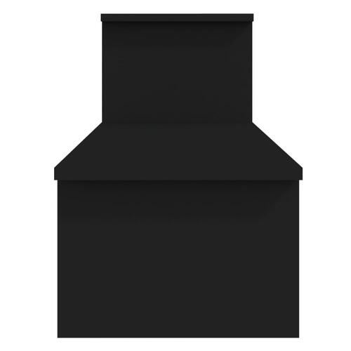 Tv-bord 180x30x43 cm konstrueret træ sort