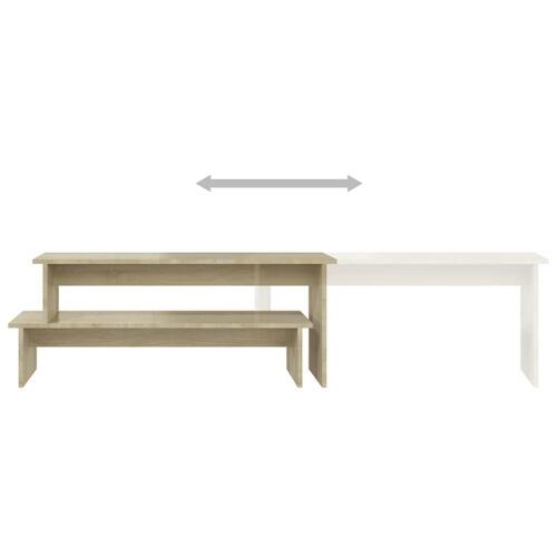 Tv-bord 180x30x43 cm konstrueret træ sonoma-eg