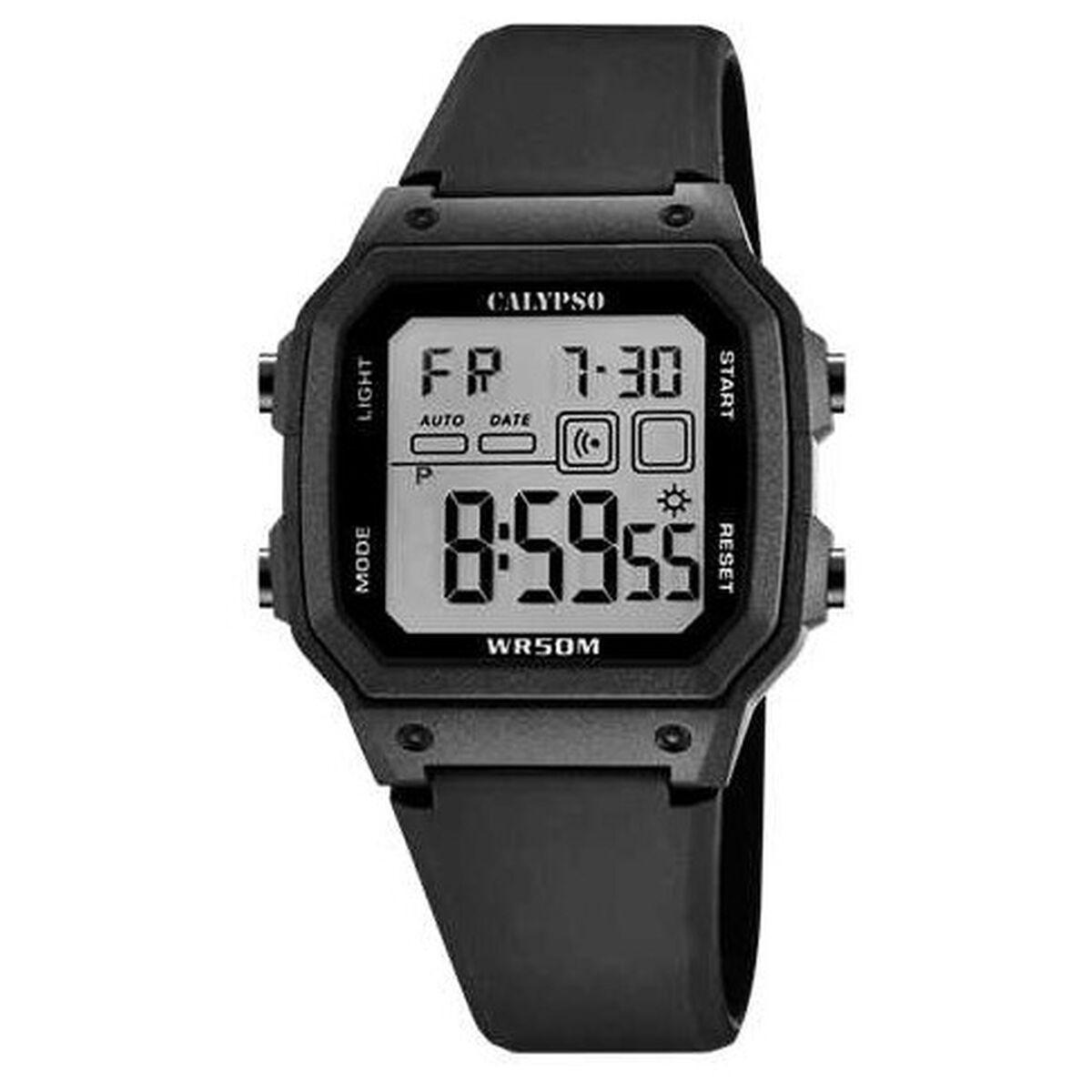 Calypso herreur K5812/2 - sort digitalt armbåndsur Ø 40 mm billede