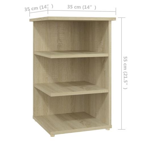 Sideskab 35x35x55 cm konstrueret træ sonoma-eg