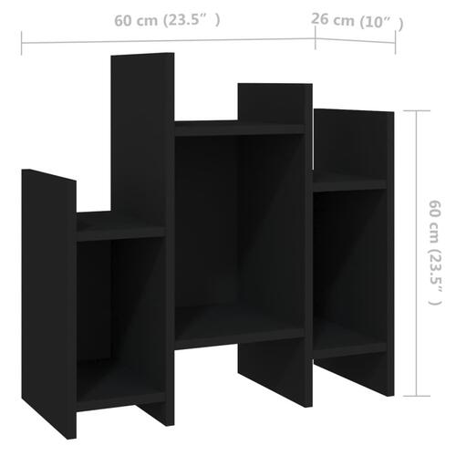 Sideskab 60x26x60 cm spånplade sort