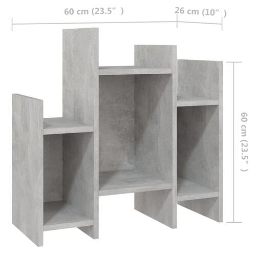 Sideskab 60x26x60 cm spånplade betongrå