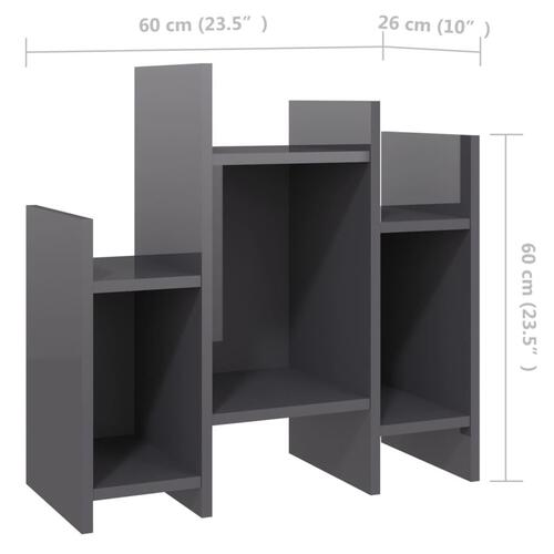 Sideskab 60x26x60 cm spånplade grå højglans