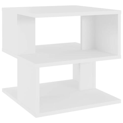 Sidebord 40x40x40 cm konstrueret træ hvid