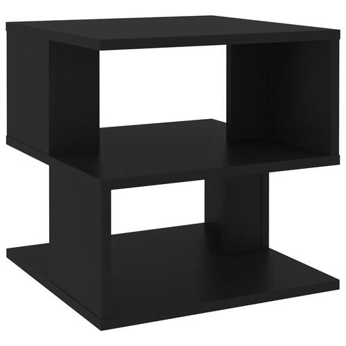 Sidebord 40x40x40 cm konstrueret træ sort