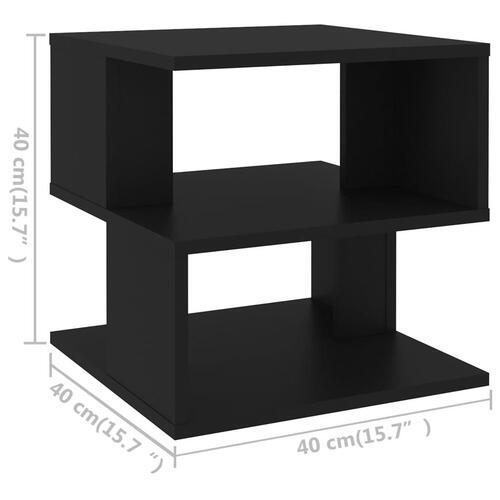 Sidebord 40x40x40 cm konstrueret træ sort