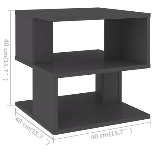 Sidebord 40x40x40 cm konstrueret træ grå