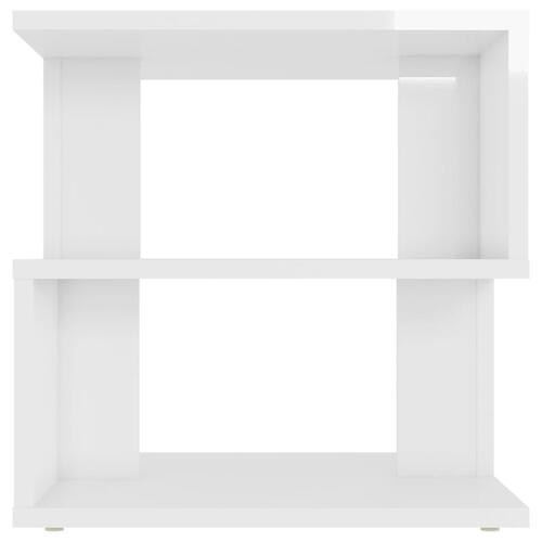 Sidebord 40x40x40 cm spånplade hvid højglans