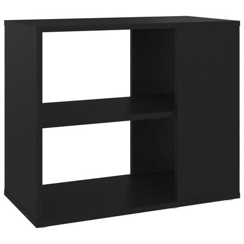 Sideskab 60x30x50 cm konstrueret træ sort