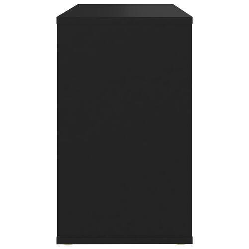 Sideskab 60x30x50 cm konstrueret træ sort