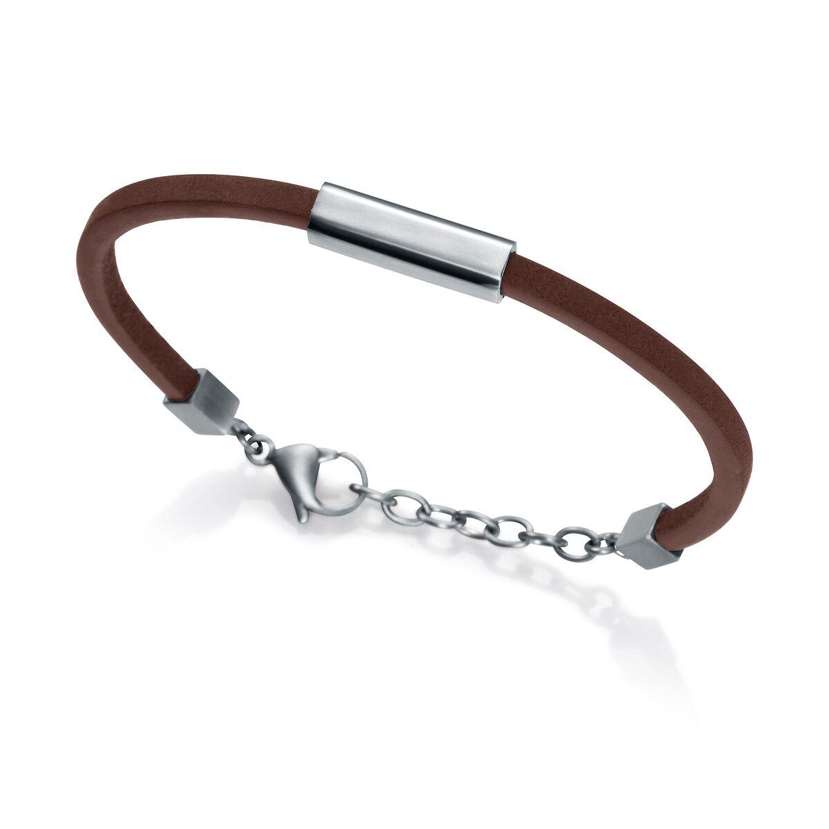 Armbånd til mænd 6460P01011 - minimalistisk læderlook billede