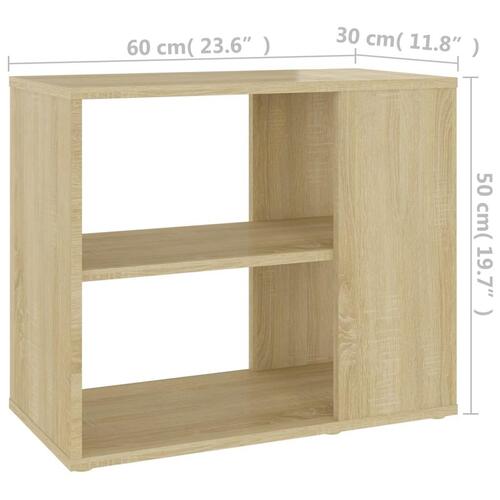 Sideskab 60x30x50 cm konstrueret træ sonoma-eg