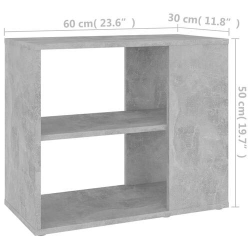 Sideskab 60x30x50 cm konstrueret træ betongrå