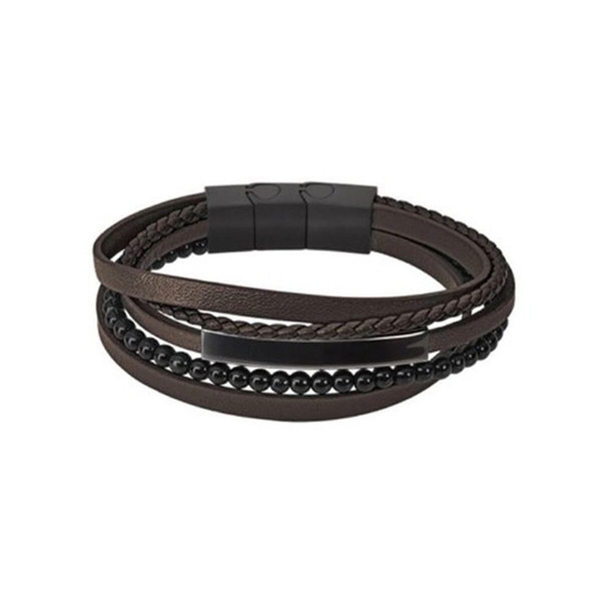 Lotus LS2144-2/3 armbånd til mænd - multifarvet læderlook og perler billede