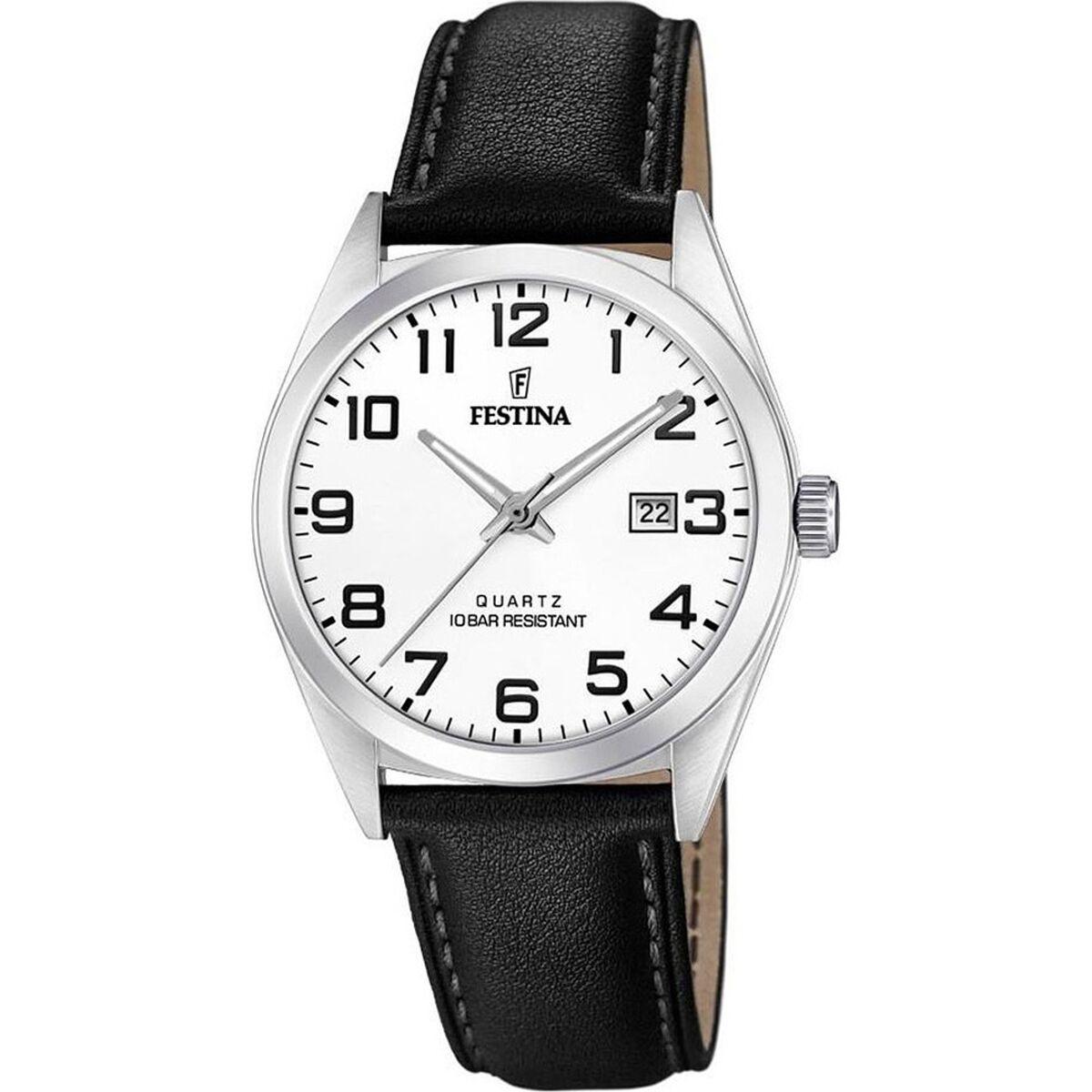 Festina F20446/1 herreur - sort læderrem, 40 mm billede