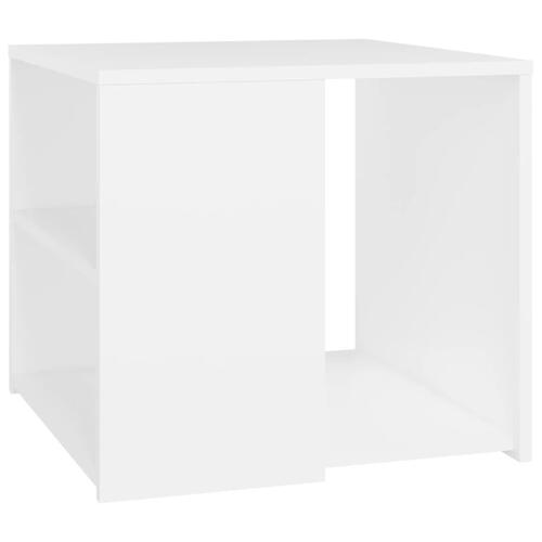 Sidebord 50x50x45 cm konstrueret træ hvid