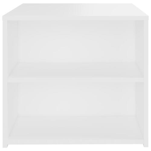 Sidebord 50x50x45 cm konstrueret træ hvid