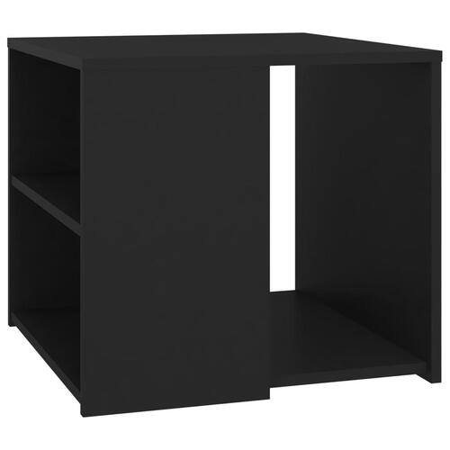 Sidebord 50x50x45 cm konstrueret træ sort