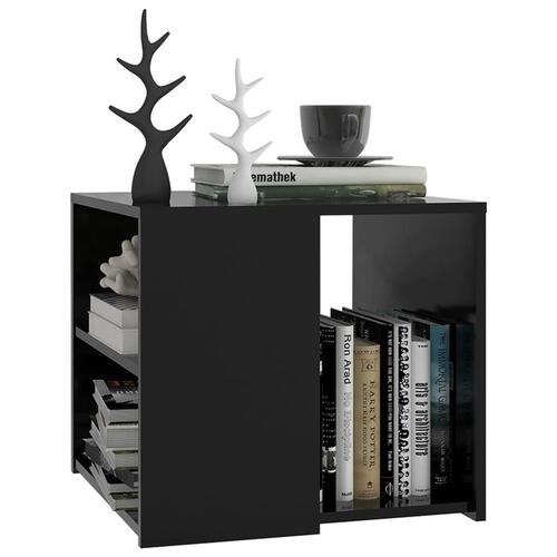 Sidebord 50x50x45 cm konstrueret træ sort