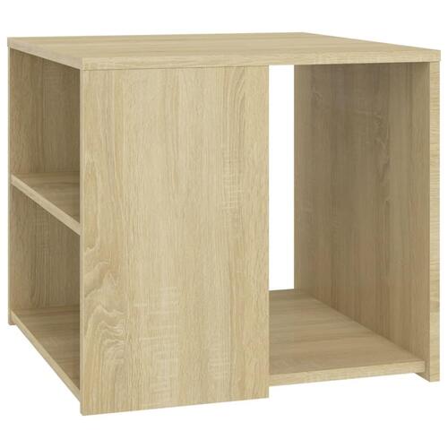 Sidebord 50x50x45 cm konstrueret træ sonoma-eg