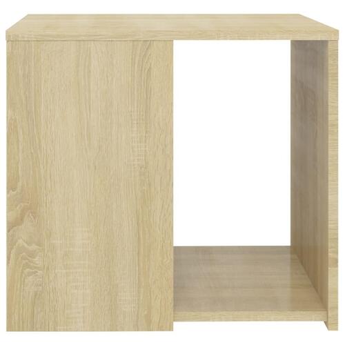Sidebord 50x50x45 cm konstrueret træ sonoma-eg