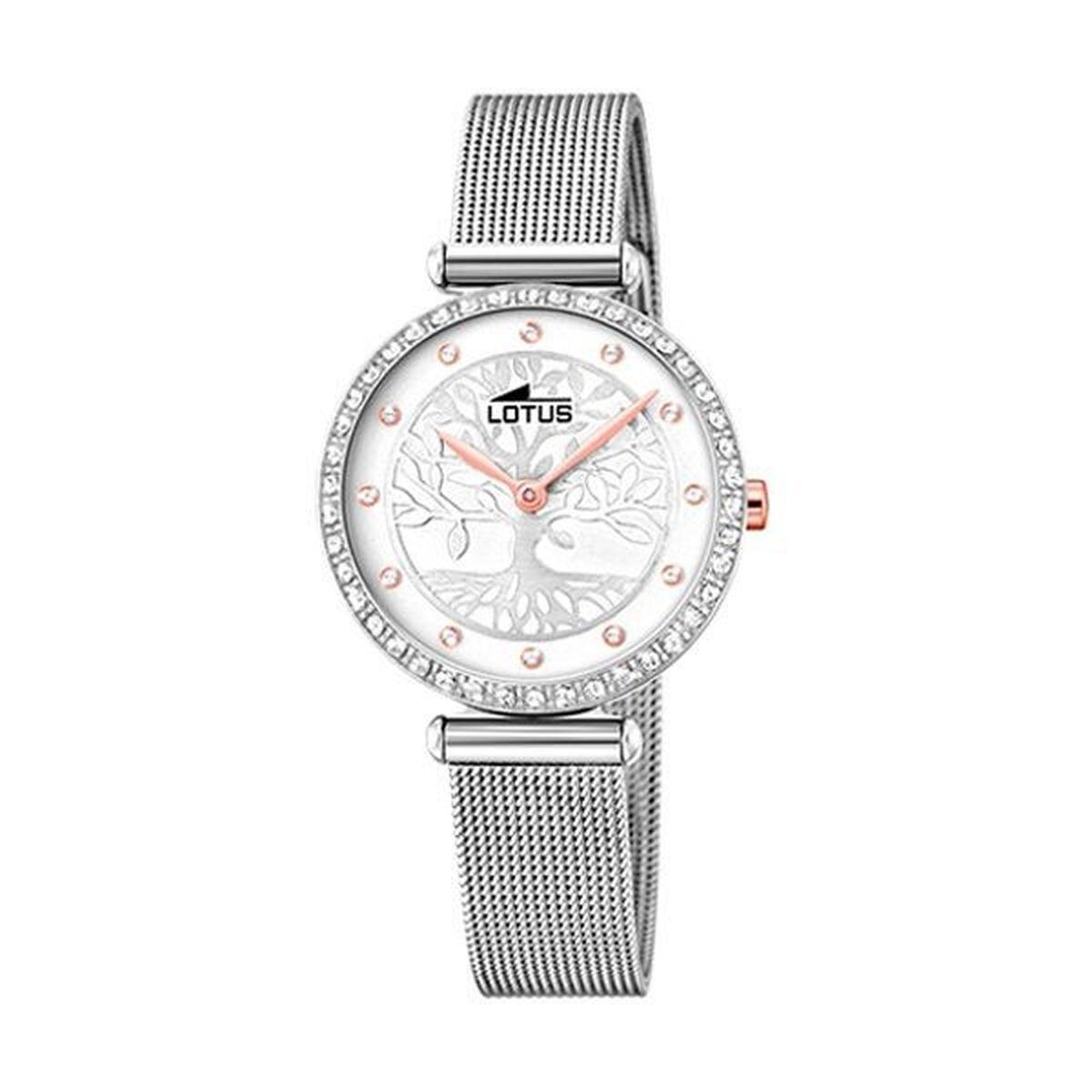 Lotus 18709/1 dameur - sÃ¸lvfarvet armbÃ¥ndsur i rustfrit stÃ¥l billede