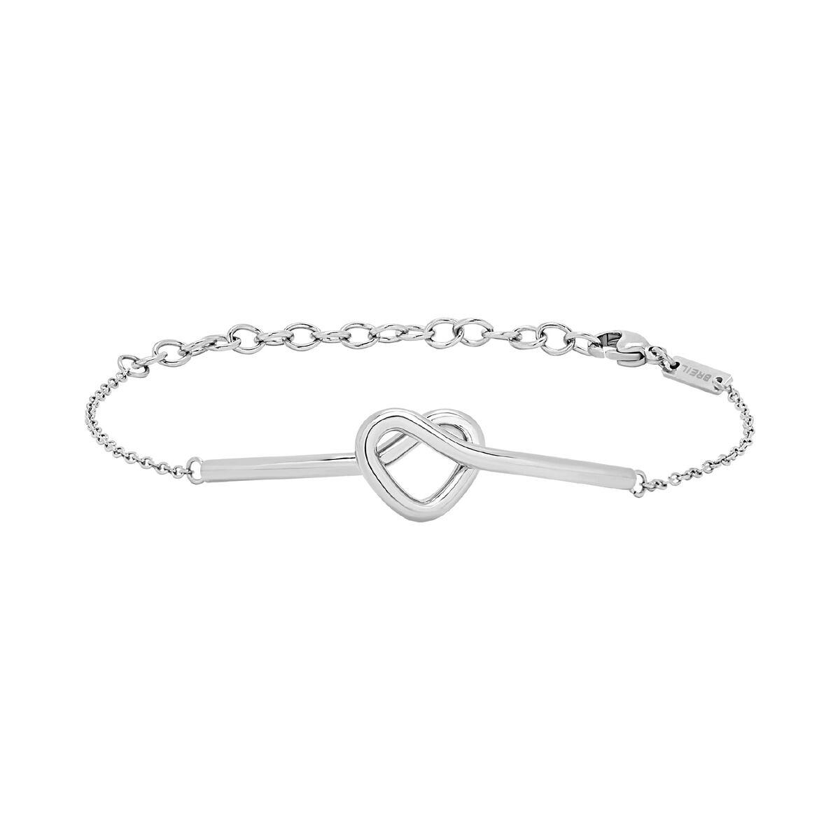 Breil armbånd til kvinder TJ3318 - elegant sølvlook med hjerteknude billede
