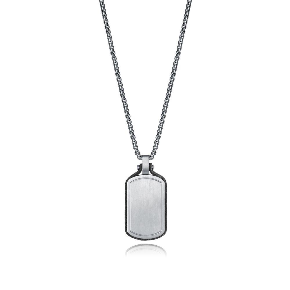 Halskæde til mænd 15076C01010 - maskulin dog tag vedhæng billede