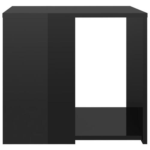Sidebord 50x50x45 cm konstrueret træ sort højglans