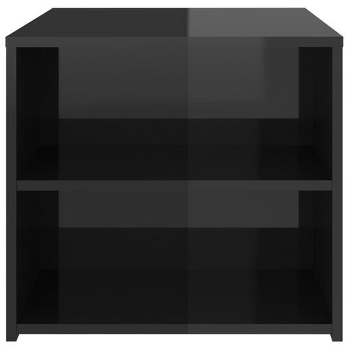 Sidebord 50x50x45 cm konstrueret træ sort højglans