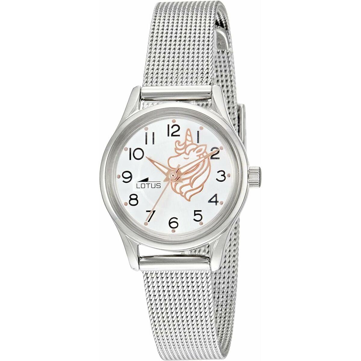 Lotus 18571/E børneur - armbåndsur i rustfrit stål, hvid/sølv billede